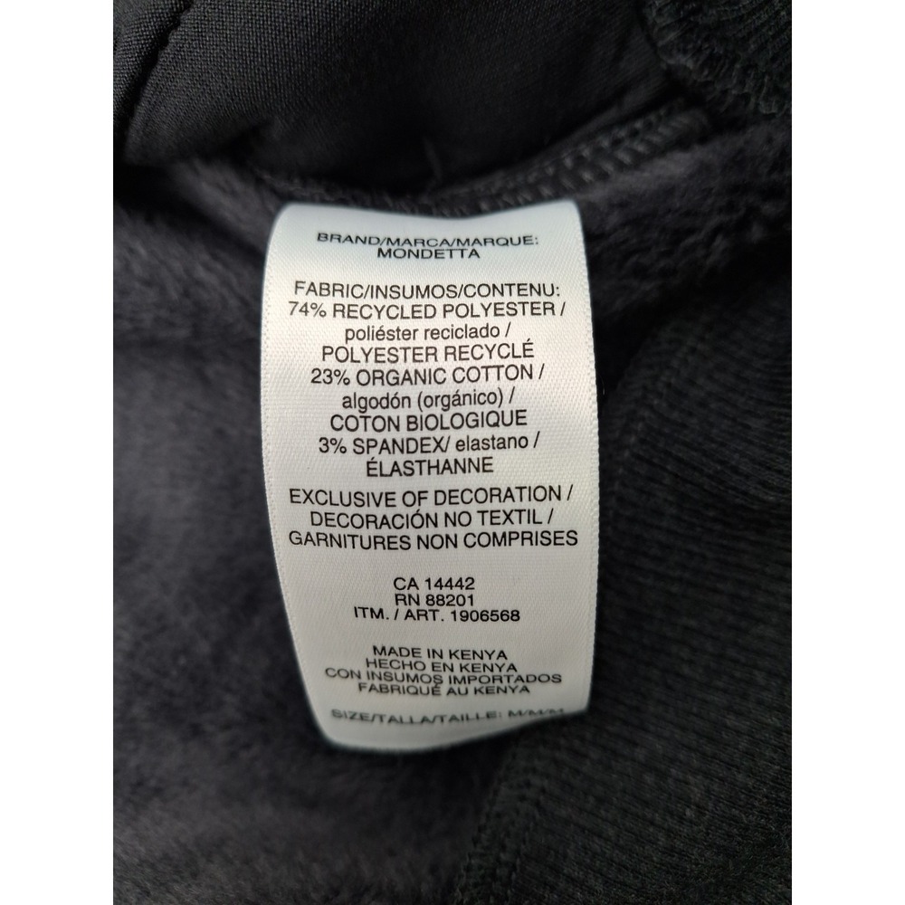 Mondetta Womens Fleece Full-Zip Jacket Black Charcoal Size M NEW 1906568 - Picture 7 of 7